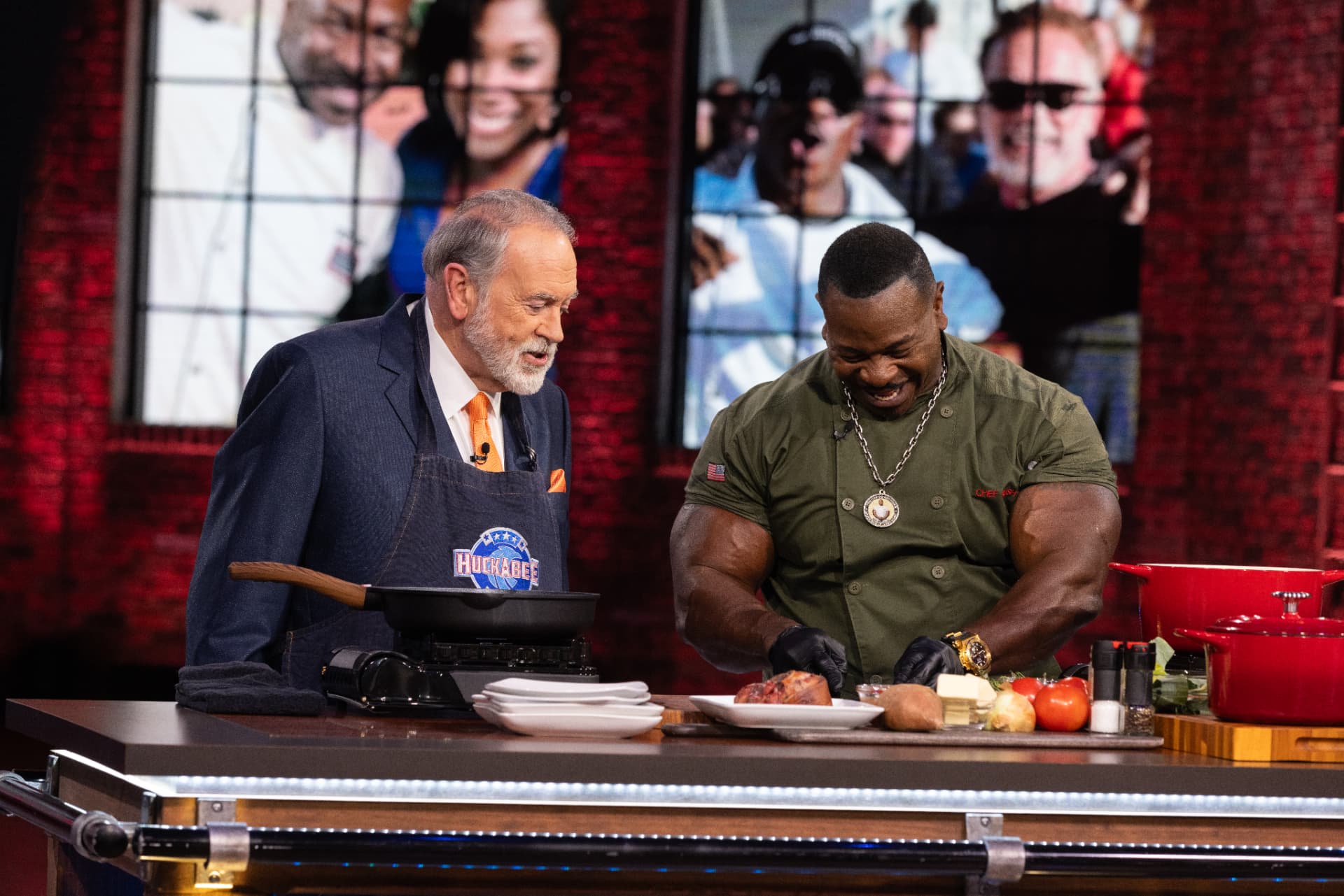 Chef Andre Rush cooking on national television