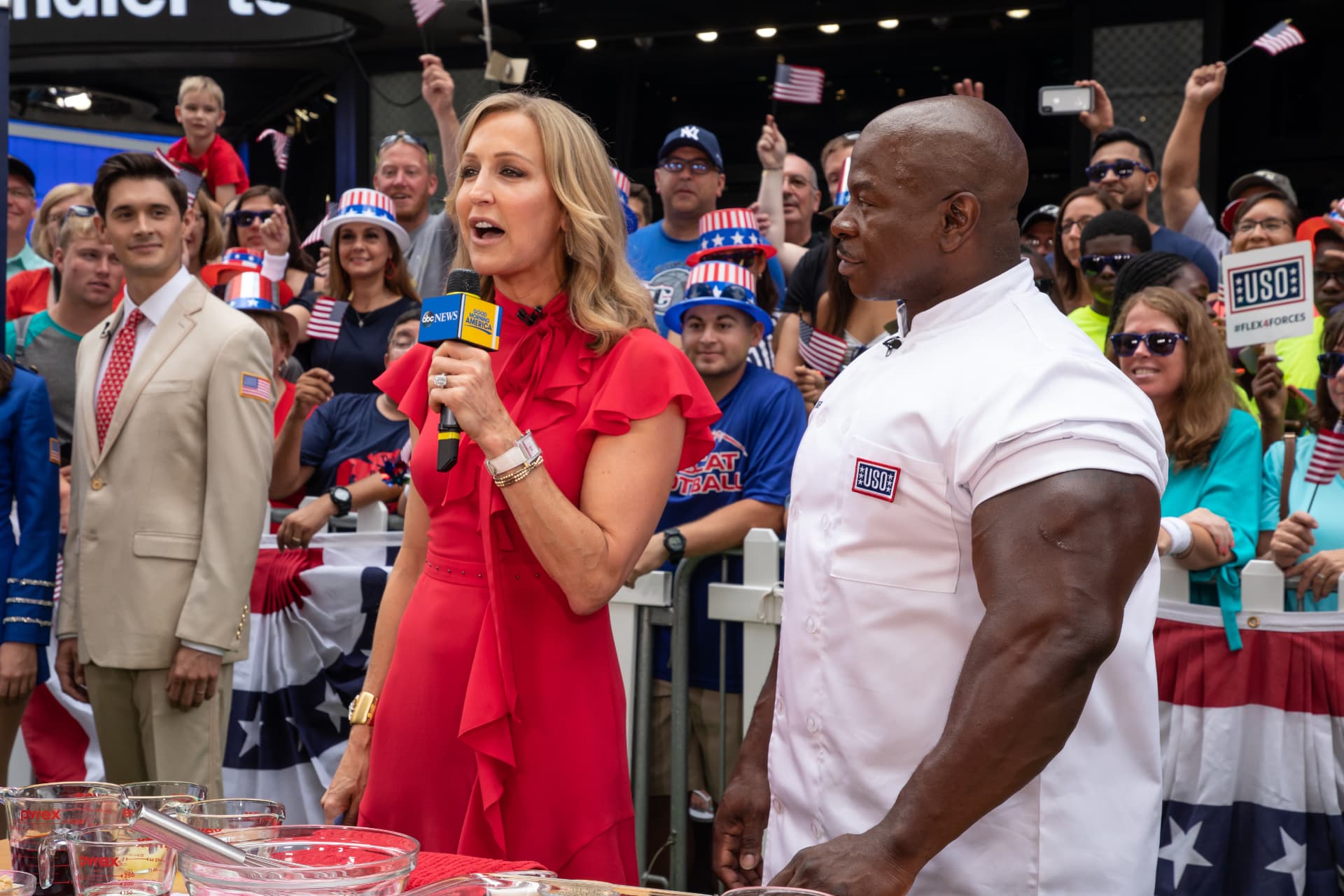 Chef Andre Rush at a USO Good Morning America event