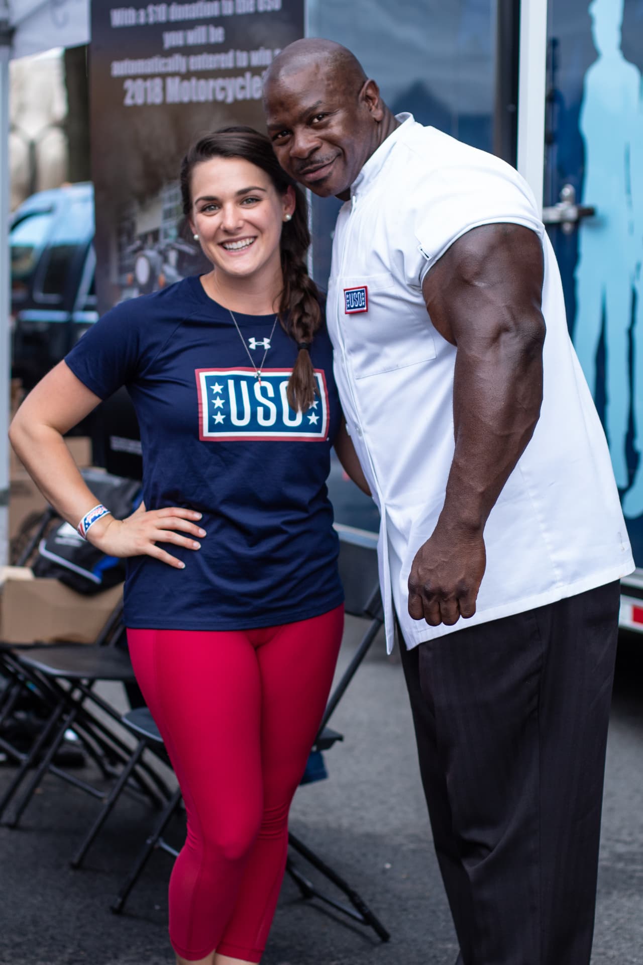 Chef Andre Rush volunteering at a USO event
